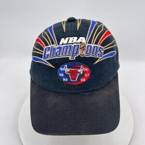 Chicago Bulls Champion Authentics NBA Final Starter Black Snapback The Right Hat